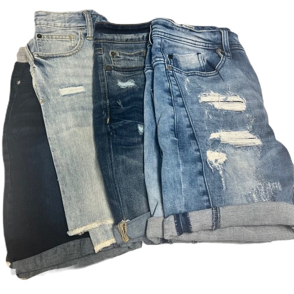 Men's Jean Shorts bundle 4 American Eagle Outfitters, Lee Cooper Slim distressed - Picture 2 of 4